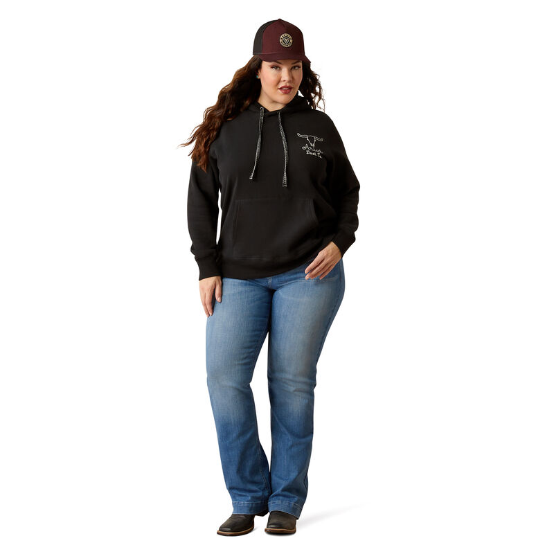 Ariat Women's Steer Stitch Hoodie in Black
