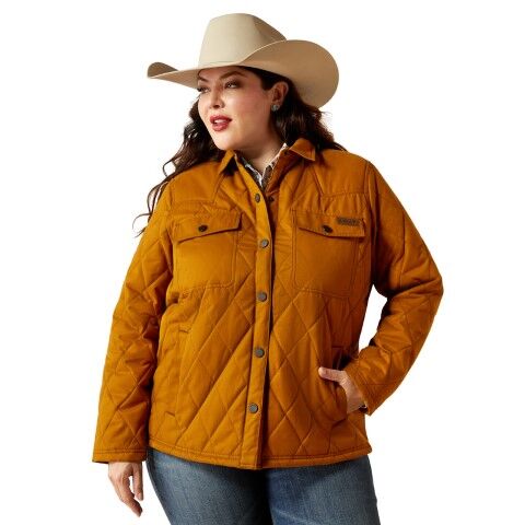 Ariat Women's Grizzly Quilted Barn Jacket in Chestnut Horse