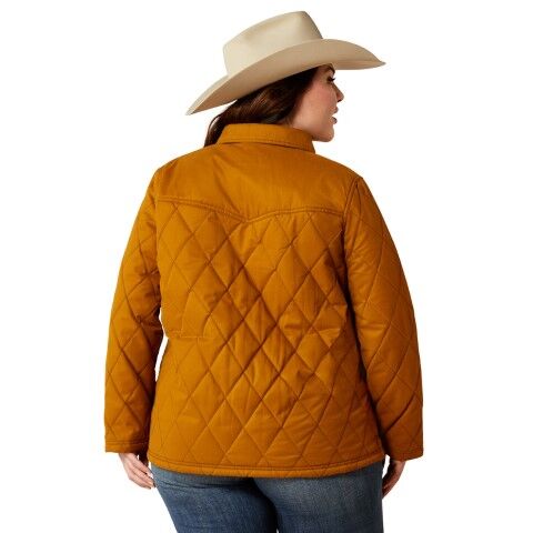 Ariat Women's Grizzly Quilted Barn Jacket in Chestnut Horse