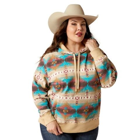 Ariat Women's Lunas Hoodie in Serrano Southwest Print