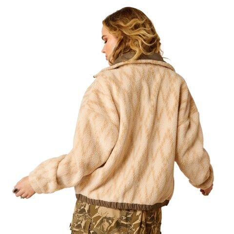 Ariat Women's Sherpa Blocked Jacket in Tonal Sand Print