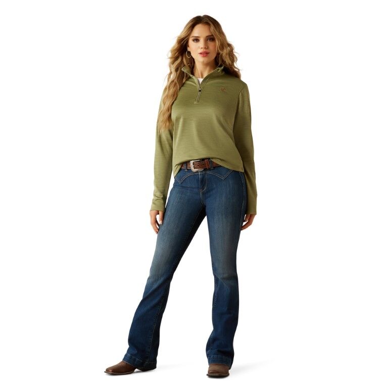 Ariat Women's Ariat Tek 1/2 Zip Sweatshirt in Sage Heather
