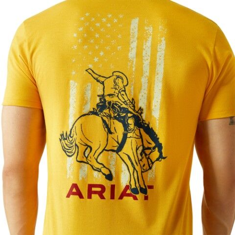 Ariat Men's Ariat Rodeo Proud T-Shirt in Gold Heather