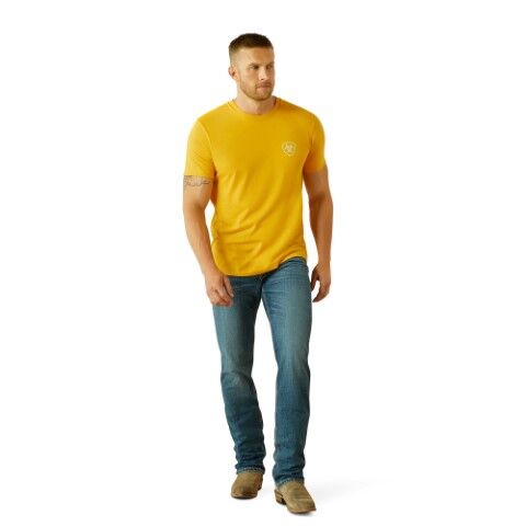 Ariat Men's Ariat Rodeo Proud T-Shirt in Gold Heather