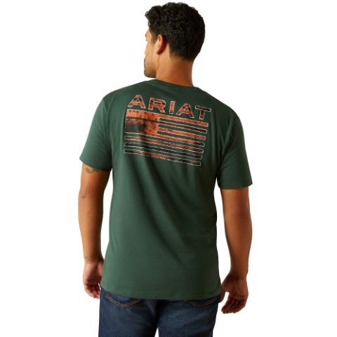 Ariat Men's Ariat Rustic Wood Flag T-Shirt