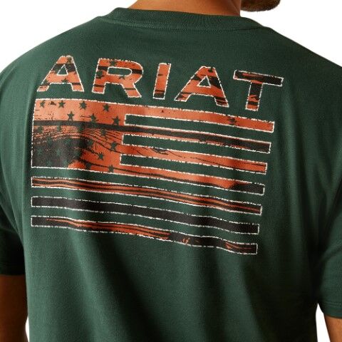 Ariat Men's Ariat Rustic Wood Flag T-Shirt