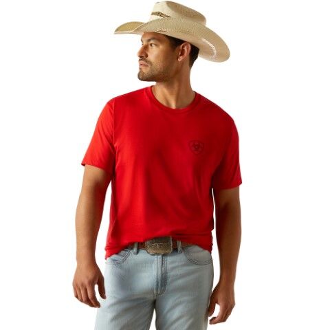 Ariat Men's Ariat Etched Buffalo LOTF Flag T-Shirt