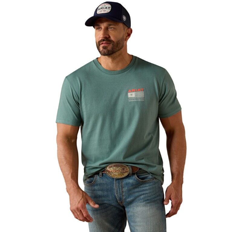 Ariat Men's Hidden Valley Flag Short Sleeve T-Shirt