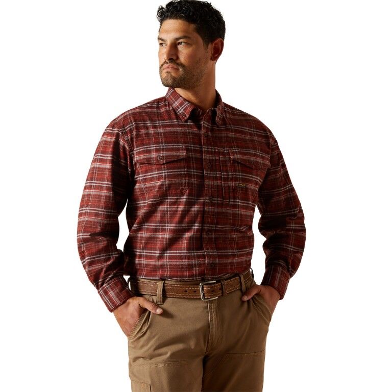 Ariat Men's Rebel Flannel DuraStretch Long Sleeve Work Shirt