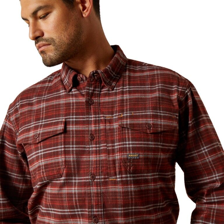 Ariat Men's Rebel Flannel DuraStretch Long Sleeve Work Shirt