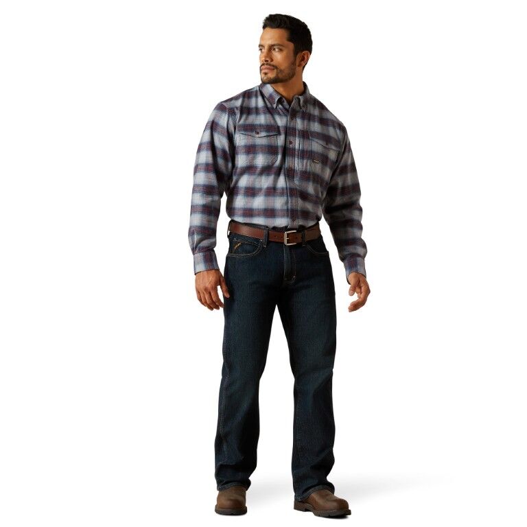 Ariat Men's Rebel Flannel DuraStretch Long Sleeve Work Shirt