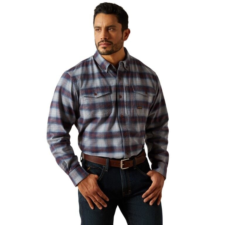 Ariat Men's Rebel Flannel DuraStretch Long Sleeve Work Shirt
