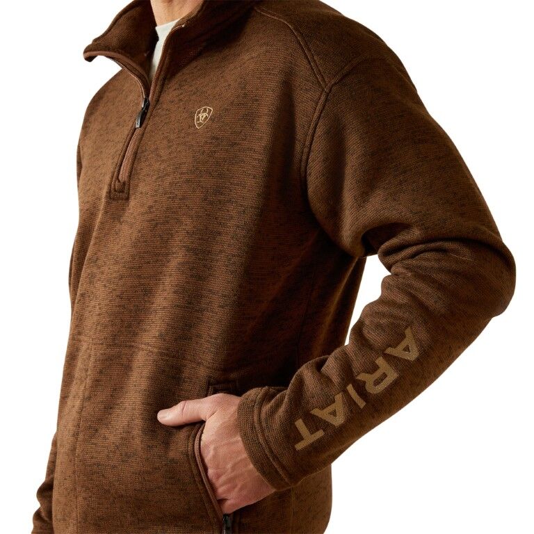 Ariat Men's Caldwell Logo 1/4 Zip Sweater