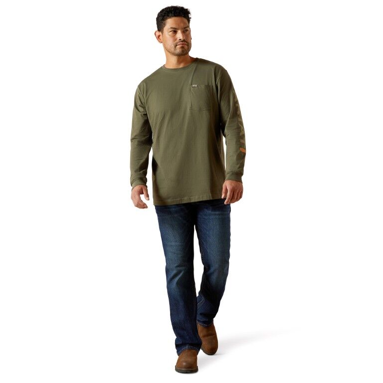 Ariat Men's Rebar Cotton Strong Standard Logo Pocket T-Shirt