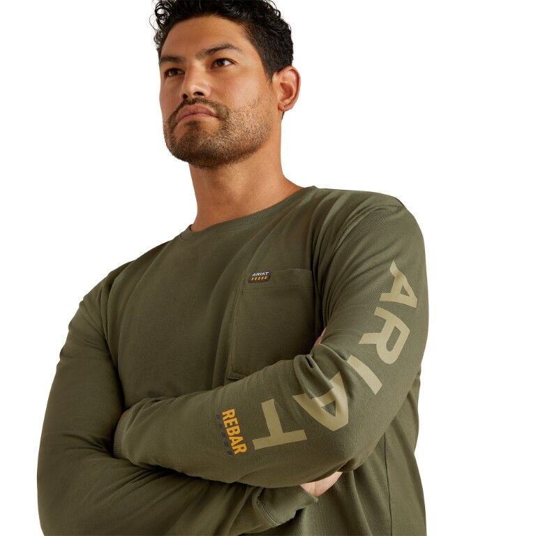 Ariat Men's Rebar Cotton Strong Standard Logo Pocket T-Shirt