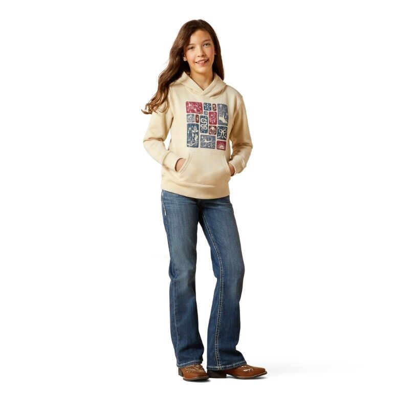 Ariat Girl's Western Blocks Hoodie