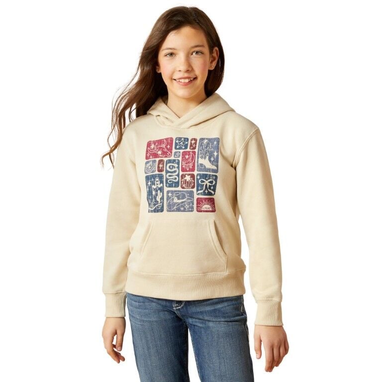 Ariat Girl's Western Blocks Hoodie