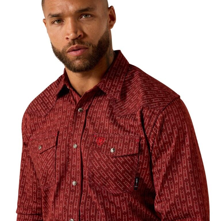 Ariat Men's FR Clemente Retro Fit Snap Long Sleeve Work Shirt