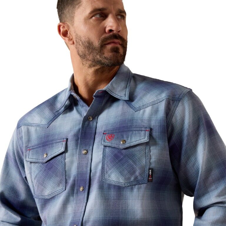 Ariat Men's FR Ryan Retro Fit Snap Long Sleeve Work Shirt
