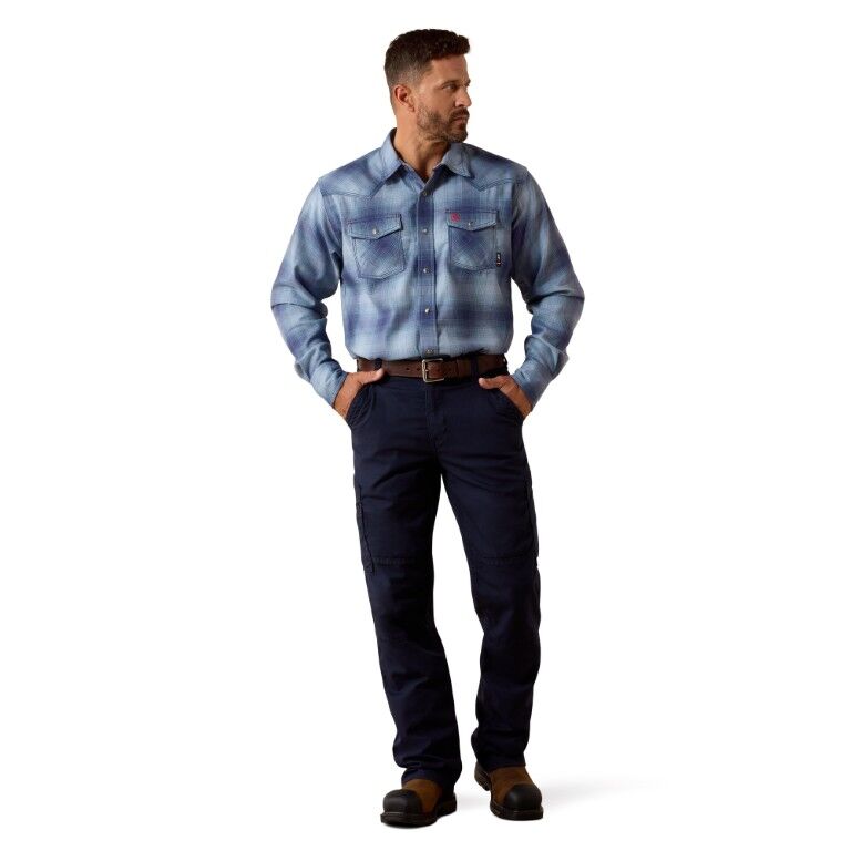 Ariat Men's FR Ryan Retro Fit Snap Long Sleeve Work Shirt