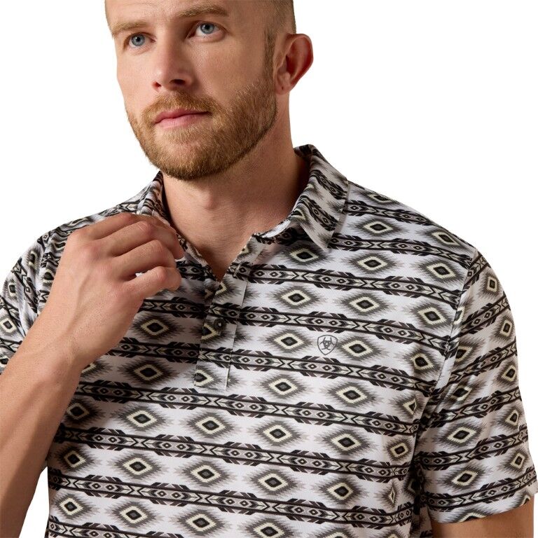 Ariat Men's Fitted All Over Print Polo