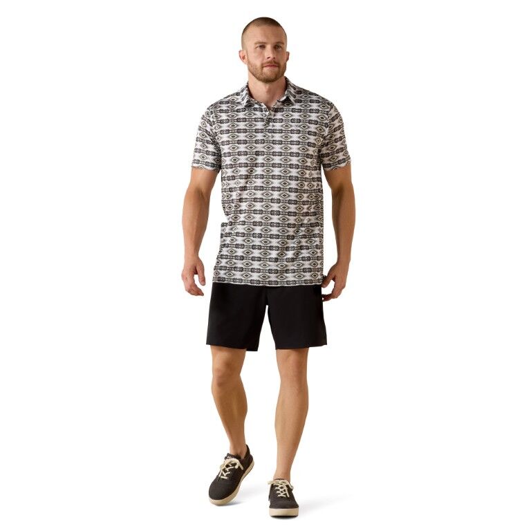 Ariat Men's Fitted All Over Print Polo