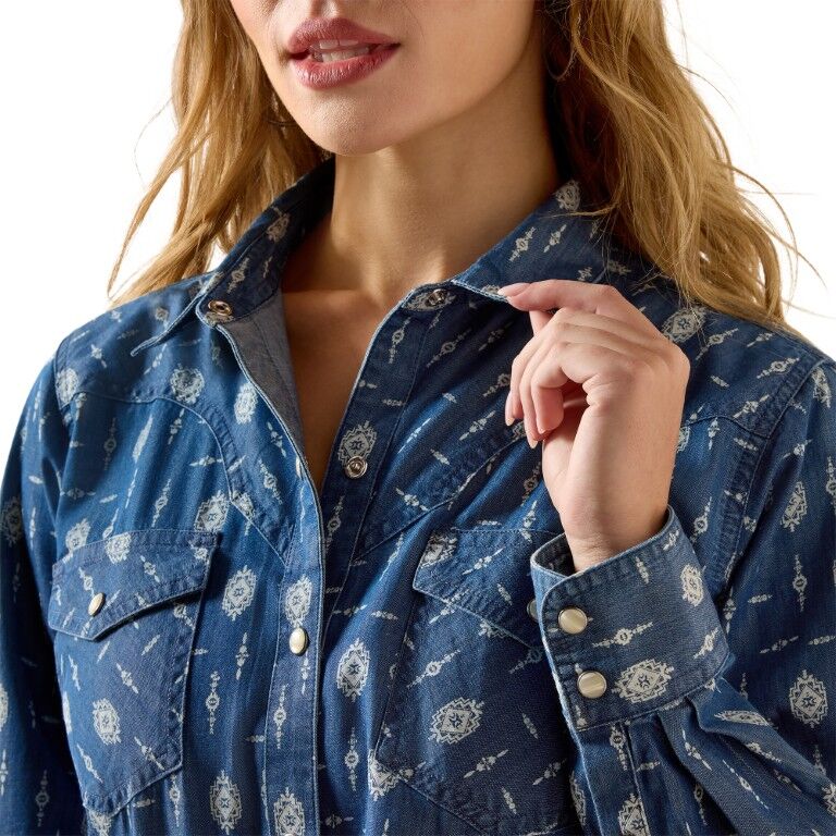 Ariat Women's Wild Blue Western Snap Shirt