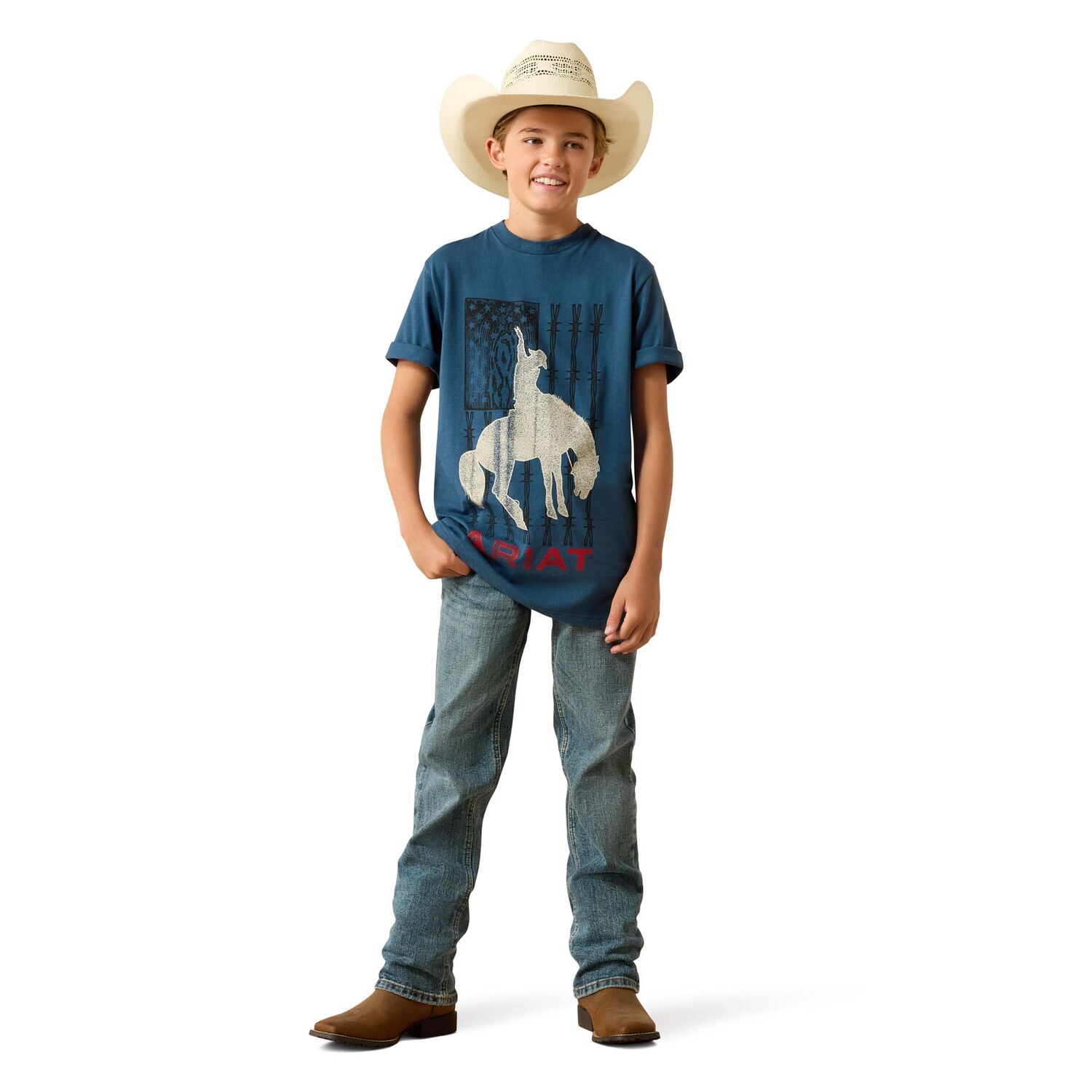 Ariat Boy's Ariat Flag Bronco T-Shirt
