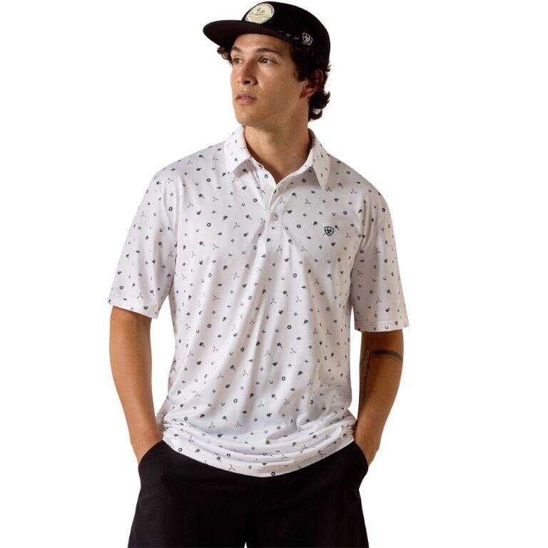 Ariat Men's All Over Print Polo