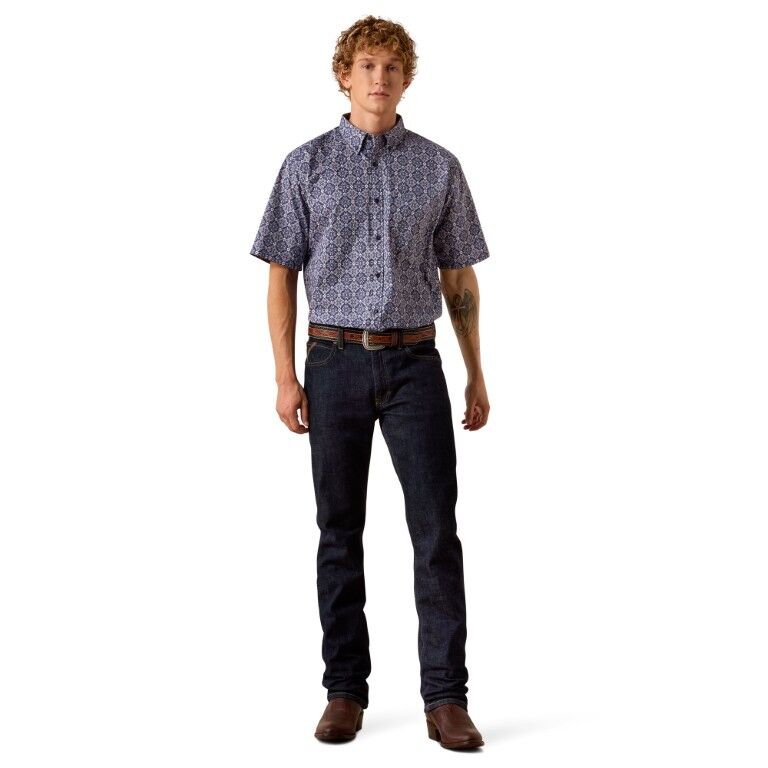 Ariat Men's Crimson Travelers Bill Classic Short Sleeve Shirt