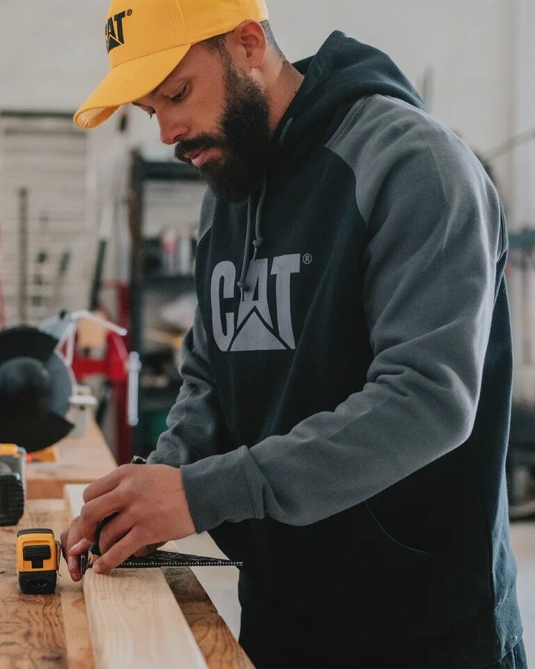 CAT Men's Colorblock Raglan Hoodie