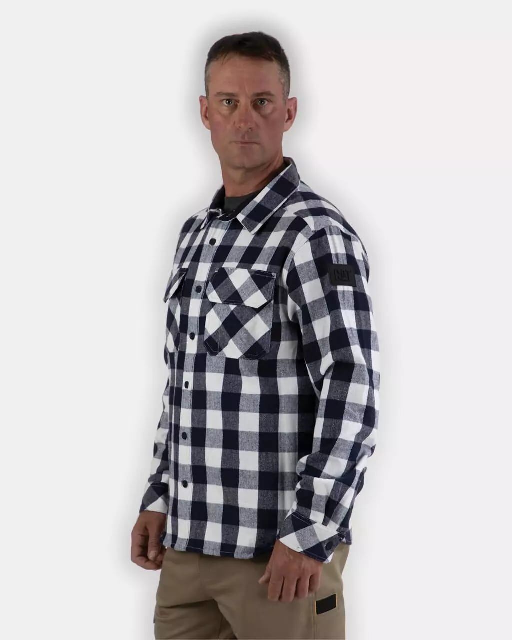CAT Men's Buffalo Check Flannel Overshirt