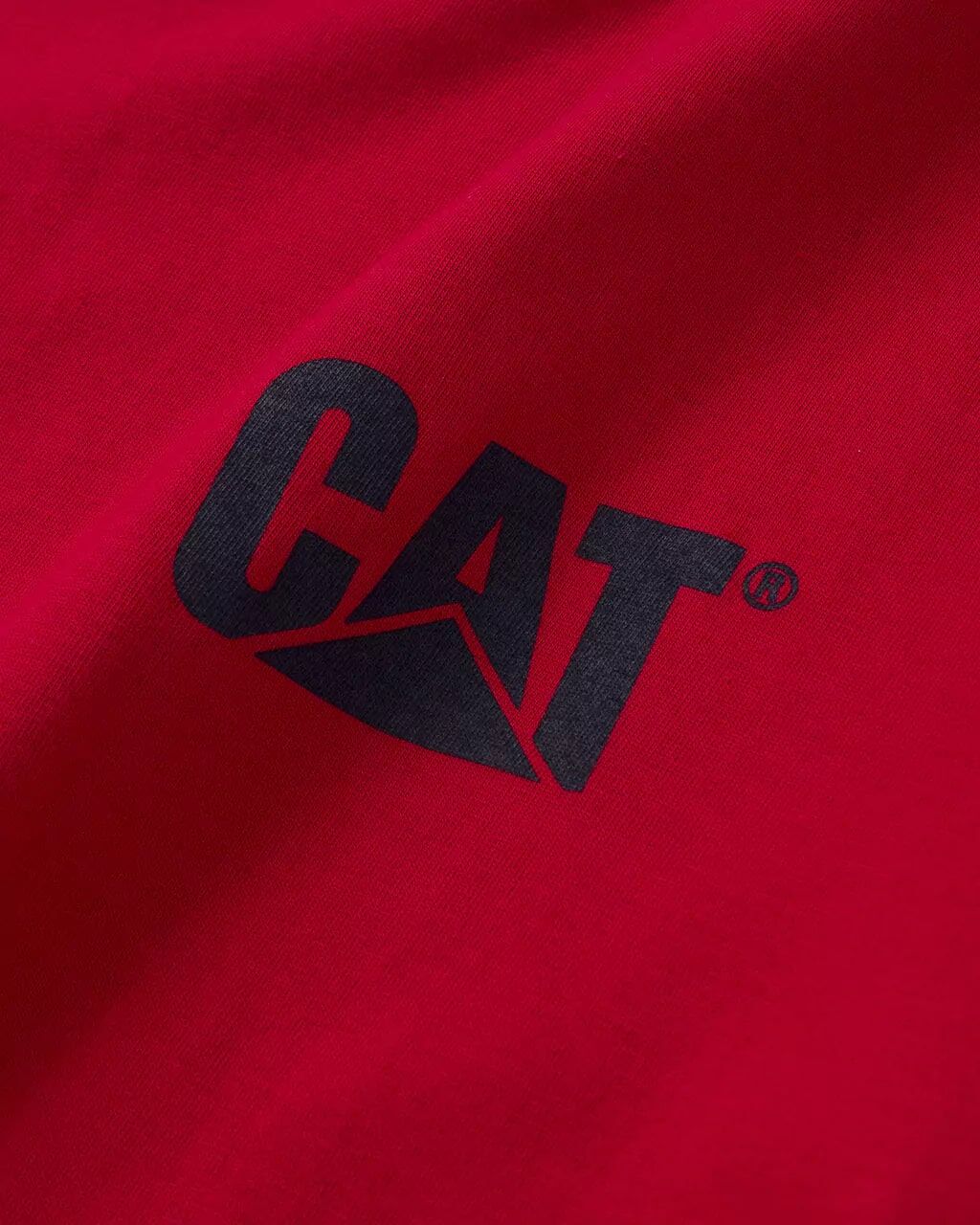 CAT Men's Trademark Short Sleeve T-Shirt in Hot Red Eclipse