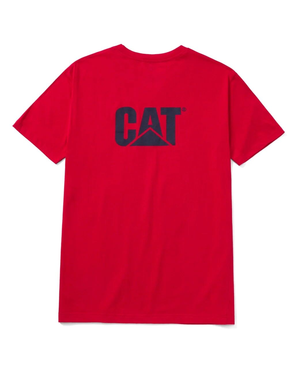 CAT Men's Trademark Short Sleeve T-Shirt in Hot Red Eclipse