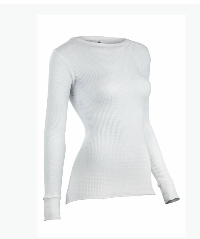 Indera Mills Women's Long Sleeved Thermal Top in White