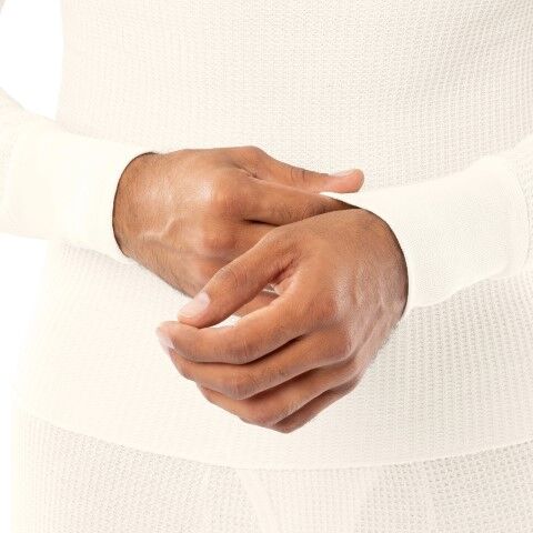 Indera Mills Men's Traditional John Top And Bottom Set in Natural