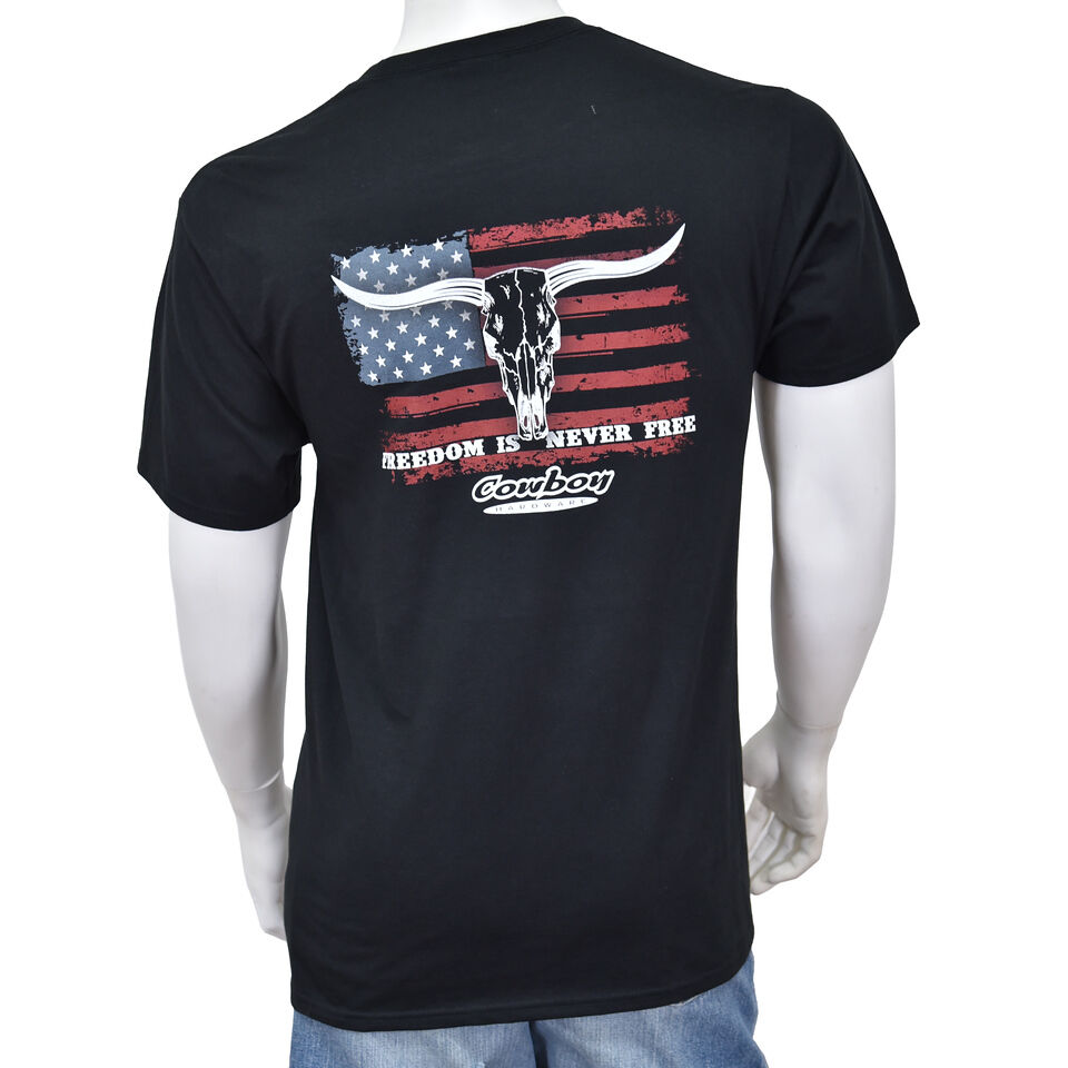Cowboy Hardware Men's Freedom Steer Flag T-Shirt