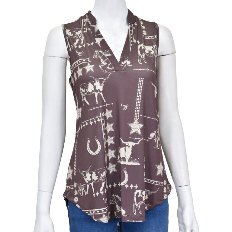 Cowboy Hardware Women's Liberty Hi-Lo Tank Top