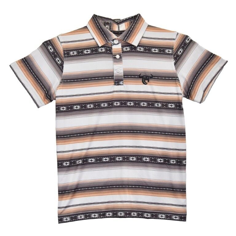 Cowboy Hardware Boy's Striped Golf Shirt