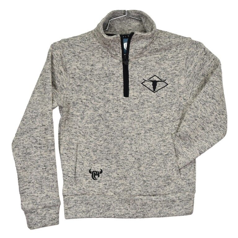 Cowboy Hardware Boy's Diamond Skull Speckle Fleece Cadet Pullover