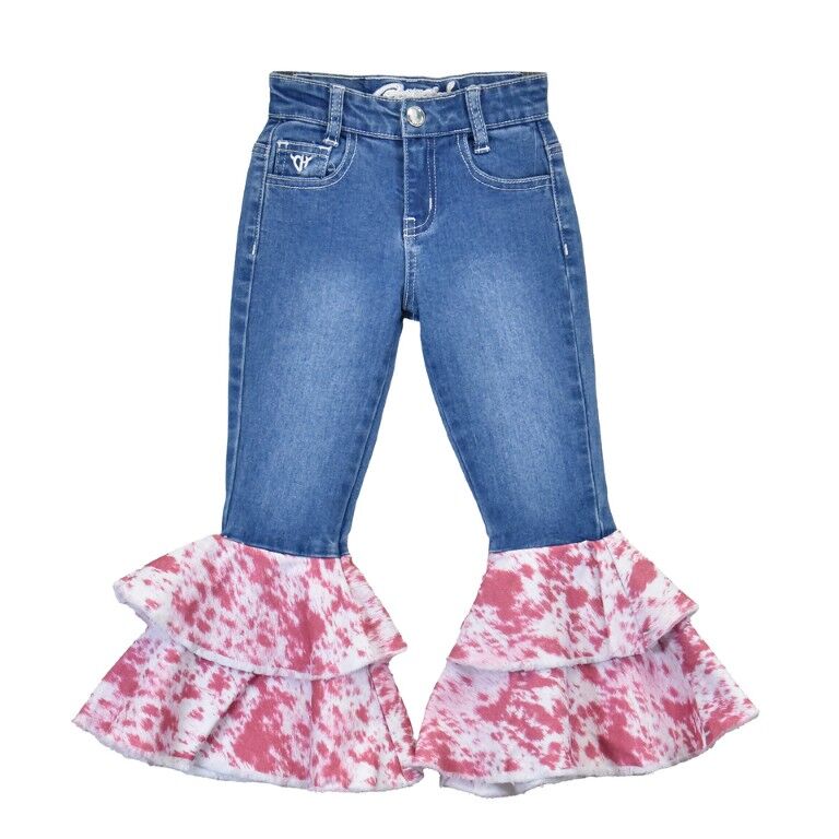 Cowboy Hardware Toddler Girl's Ruffle Jeans