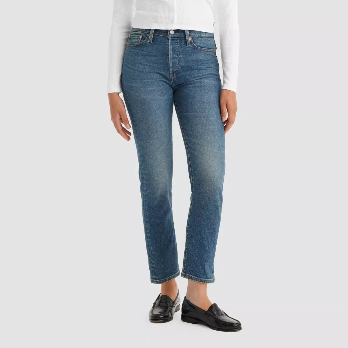 Levi's Women's High-Rise Wedgie Straight Cropped Jeans