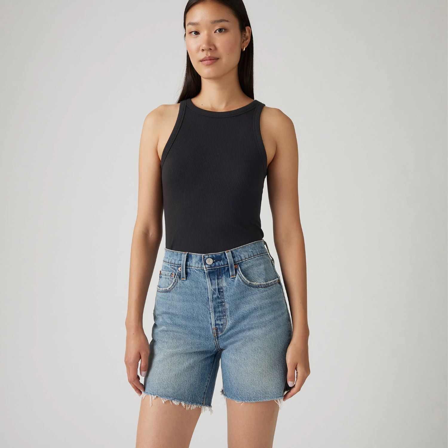 Levi's Women's 501 Original High-Rise Mid-Thigh Jean Shorts