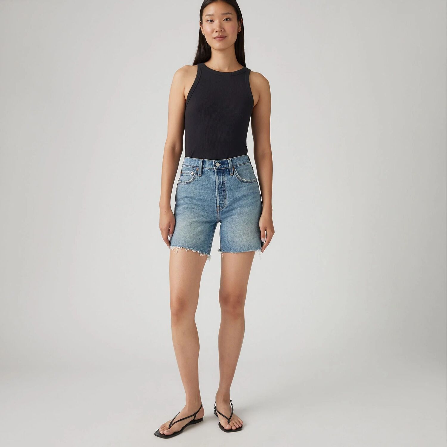 Levi's Women's 501 Original High-Rise Mid-Thigh Jean Shorts