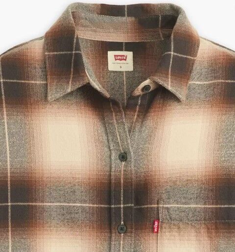 Levi's Women's Henri Flannel Shirt in Celine Plaid Cement