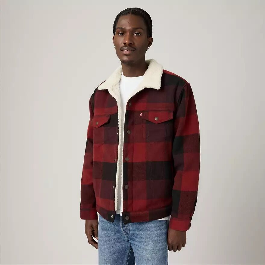Levi's Men's Relaxed Fit Plaid Trucker Jacket