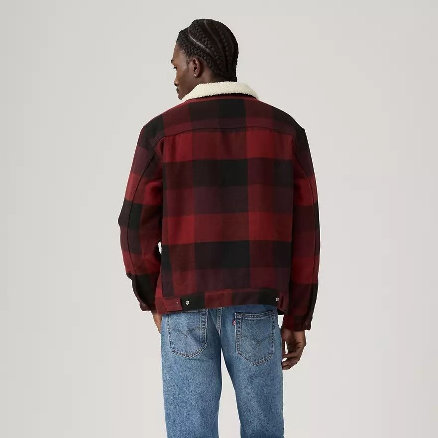 Levi's Men's Relaxed Fit Plaid Trucker Jacket