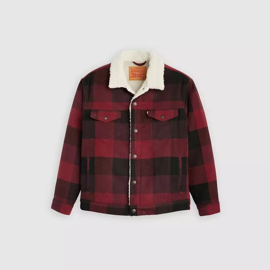 Levi's Men's Relaxed Fit Plaid Trucker Jacket