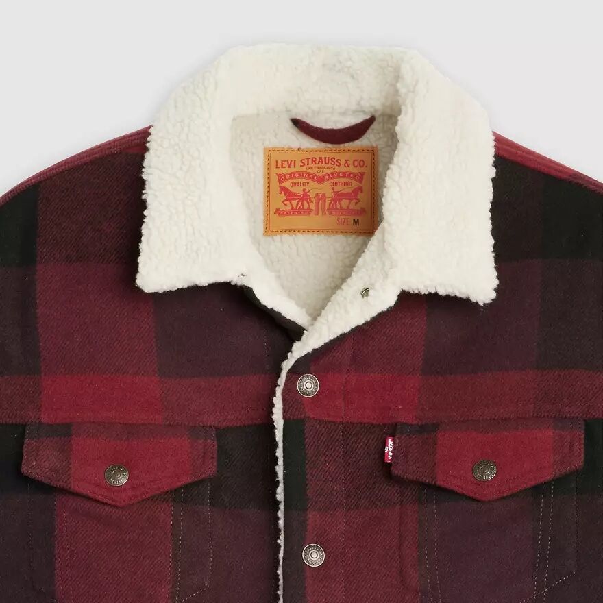 Levi's Men's Relaxed Fit Plaid Trucker Jacket
