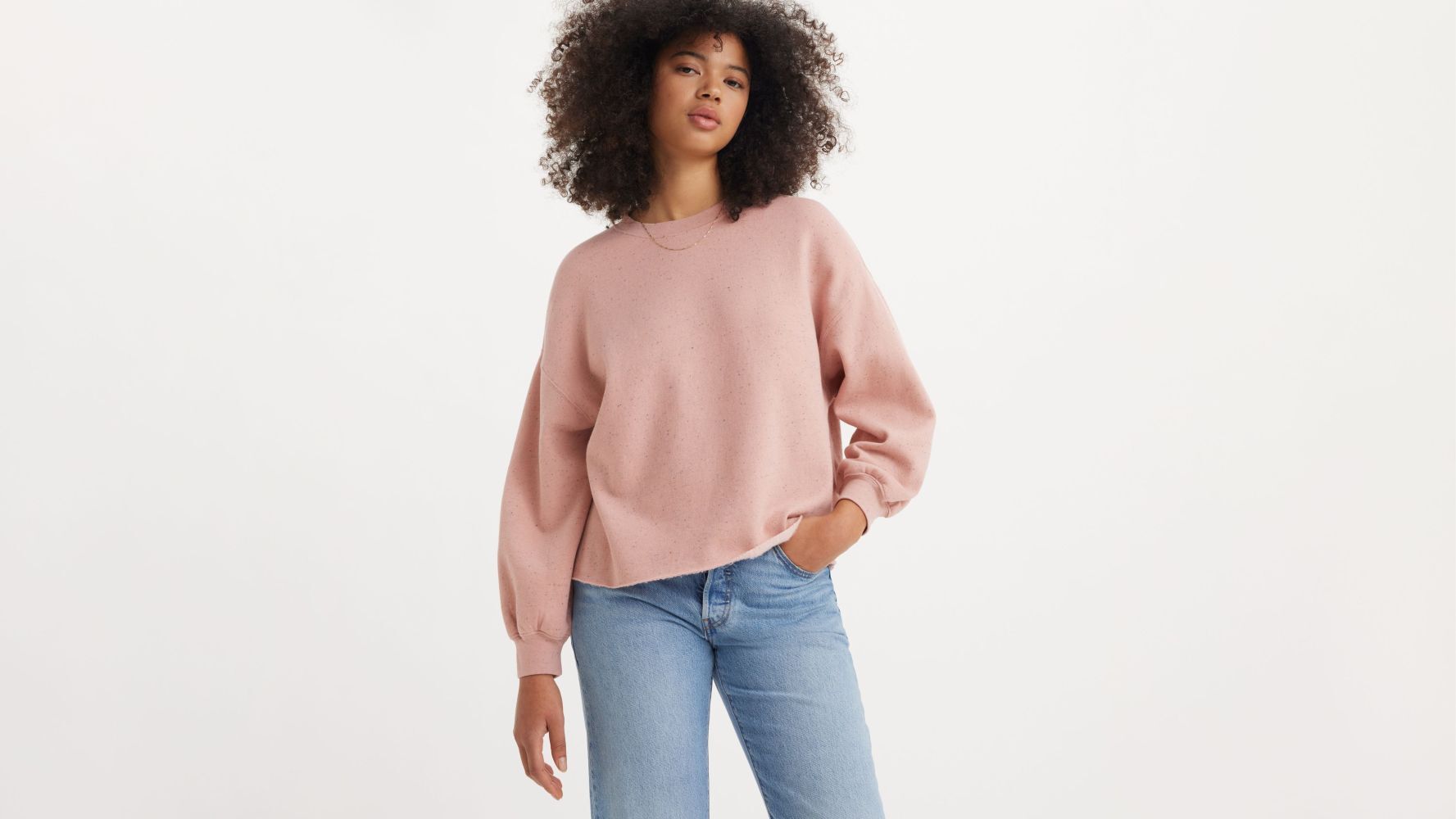 Levi's Women's Leo Raw Cut Sweatshirt